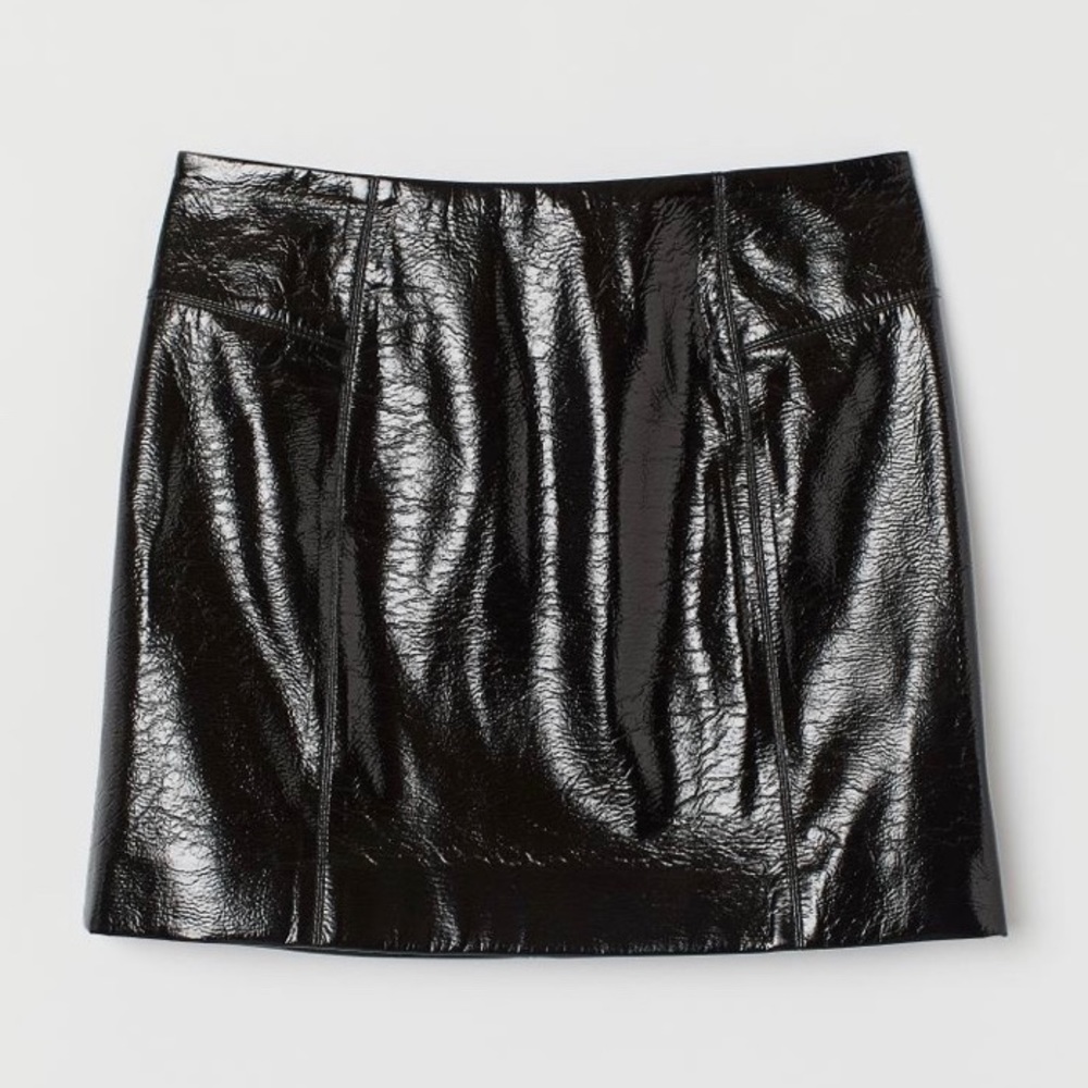 H&M - Short Skirt in sheer faux leather